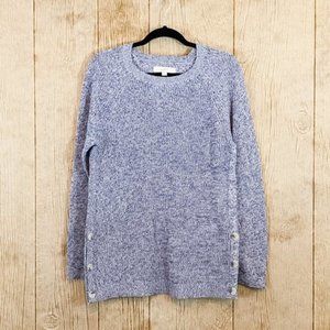Loft Sweater with Side Button Detail